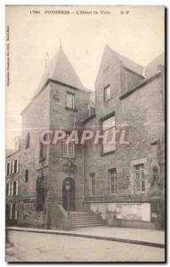 Old Postcard Fougeres The Hotel de Ville