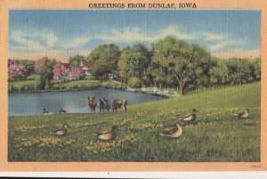 Postcard Greetings from Dunlap Iowa IA