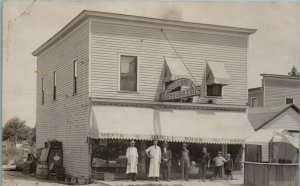 1910s Buell Brothers Meat & Groceries Douglas County Oregon RPPC Photo Postcard