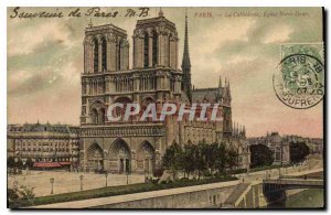 Old Postcard Paris La Cathedrale Notre Dame Church