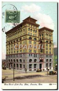 Old Postcard New York Life Ins Bld Omaha Neb
