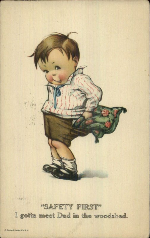 Charles Twelvetrees Boy to Be Beaten Stuffs Pillow in Pants Postcard #2