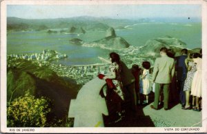 Brazil Rio de Janeiro Vista Do Corcovado Vintage Postcard C317