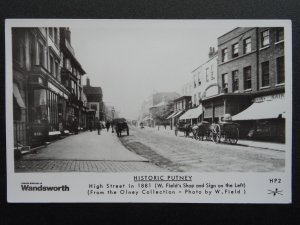 London HISTORIC PUTNEY High Street in 1881 1980s Repro RP Postcard