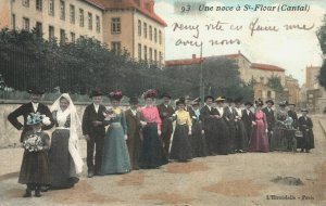 France Une Noce a St Flour Cantal Vintage Postcard 04.17