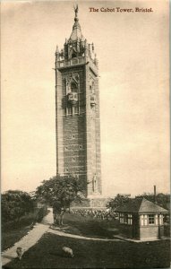 Vtg Postcard 1910s The Cabot Tower - Bristol, UK - Unused - Harvey Barton & Son