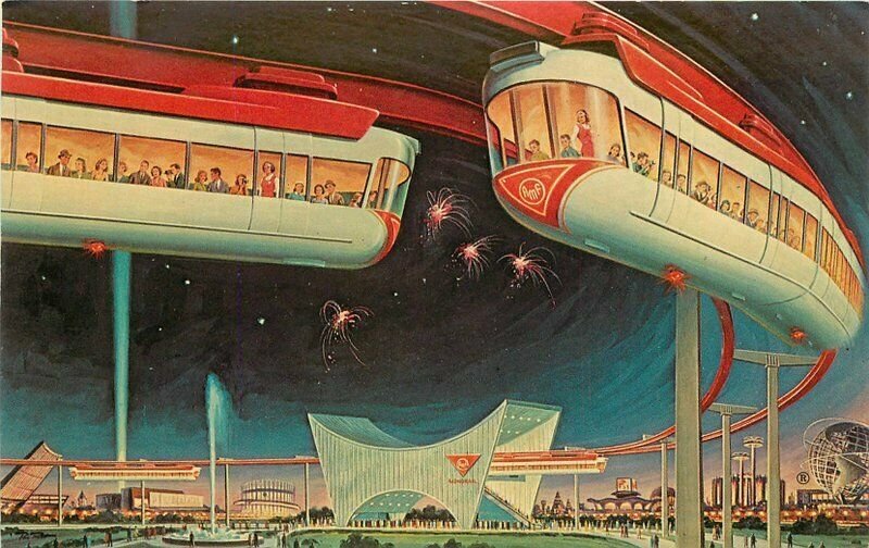 AMF Exposition Monorail New York World's Fair Dexter Postcard 20-1247