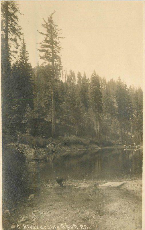 C-1910 Quincy California Plumas County Lake Scene RPPC real photo 6221