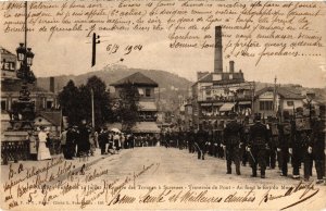 CPA PARIS Revue du 14 Juillet rentree des Troupes a SURESNES (1242343)