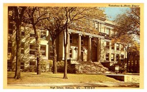 Postcard SCHOOL SCENE Oshkosh Wisconsin WI AQ1745