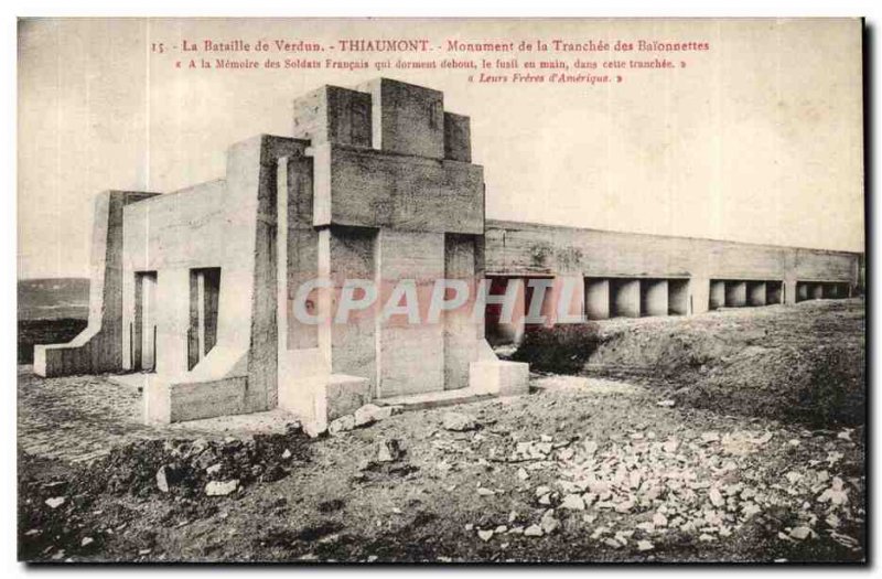 Verdun The Battle of Verdun -Thiaumont- Monument Tranchee of Baionnettes- Old...