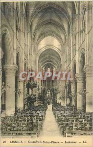 Old Postcard 18 lisieux cathedral holy interior stone