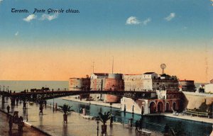 Italy Taranto Ponte Girevole Chiuso Bridge vintage postcard B909