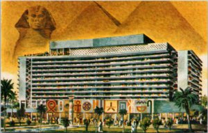 Nile Hilton Hotel Cairo Egypt United Arab Republic Unused Vintage Postcard F91 