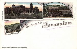 israel palestine, JERUSALEM, Al-Aqsa Mosque, Mount of Olives (1899) Postcard