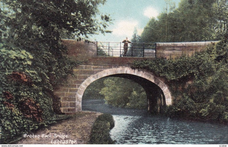 LANCASTER, Lancashire, England, 1900-1910s; Broken Back Bridge