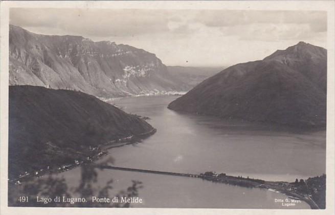 Switzerland Lago di Lugano Ponte di Melide 1926 Photo