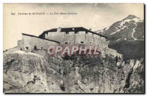 Old Postcard Around Modane Fort Marie Christine