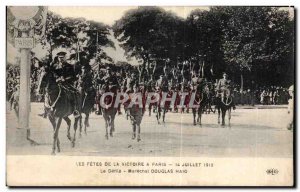 Old Postcard Army July 14, 1919 The parade Marshal Douglas Haig