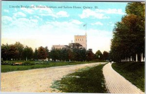 Postcard HOUSE SCENE Quincy Illinois IL AO0233