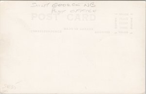 Post Office Saint George NB New Brunswick Unused Real Photo Postcard G83