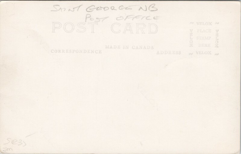 Post Office Saint George NB New Brunswick Unused Real Photo Postcard G83