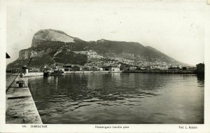 Gibraltar, Passengers Landing Pier (1936) RPPC Postcard