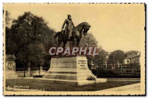 Postcard Ancient Monument Brussels Leopold II