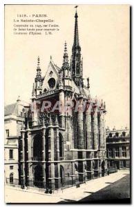 Old Postcard Paris Sainte Chapelle built in 1245 on the order of Saint Louis ...