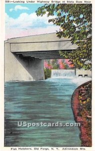 Highway Bridge, State Dam, Fish Hatchery - Old Forge, New York NY  