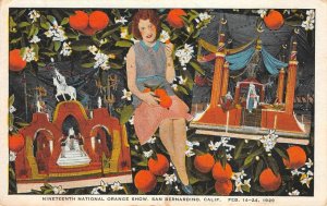 19th National Orange Show, San Bernardino, CA 1929 Exposition Vintage Postcard