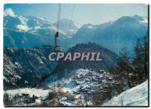 Postcard Modern Blatten ob Naters Wallis began Luftseilbahn Belalp