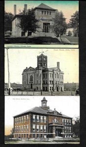 M56 Iowa, Atlantic Carnrgie Library, Albia Court House, Bedford High School