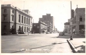 Billings Montana 1st Avenue B/W Photo Vintage Postcard U5690