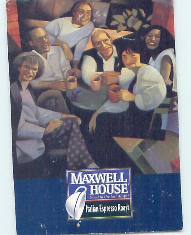 Damaged Trimmed 1997 Postcard Ad - Maxwell House Espresso Roast Coffee F0371