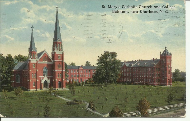 St. Mary's Catholic Church And College, Belmont. Near Charlotte, N.C