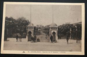 Mint Casablanca Morocco Real Picture Postcard Zouaves Barracks Main Entry