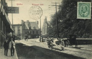 canada, QUEBEC, Mountain Hill, Horse Cart (1909) Postcard