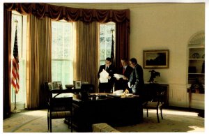 President Ronald Reagan in White House Cabinet Meeting, James Baker