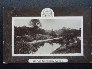 Yorkshire LEEDS Canal Gardens c1910 RP Postcard