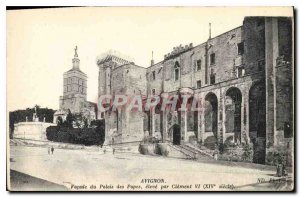 Postcard Old Avignon palace fa?ade Popes high by Clement VI XIV century