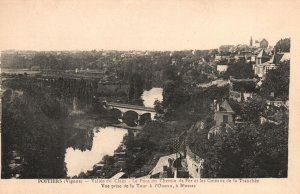 France, Vallee Du Clain Poitiers Vienne, Vue Prise De La Tour, Vintage Postcard