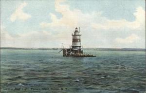 Fishers Island Sound NY Latimer Reef Lighthouse c1910 Postcard
