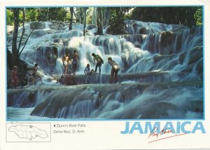 Bathers at Dunns River Falls - Ocho Rios, Saint Ann, Jamaica - pm 1999