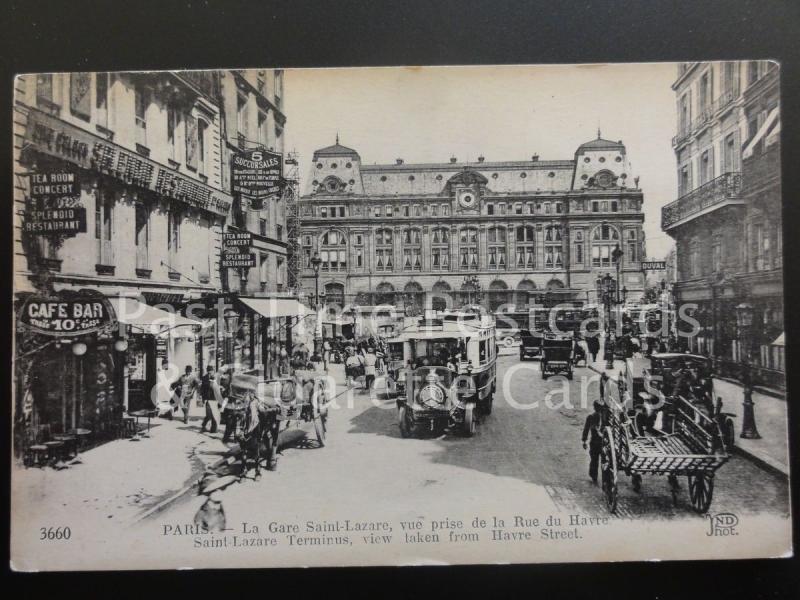 Paris La Gare Saint-Lazare view from Harve Street & MERCEDES MOTOR COACH 170515