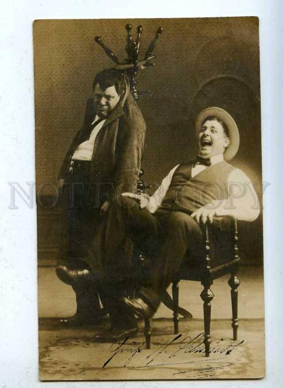 203469 CIRCUS Clown AUTOGRAPH Vintage PHOTO postcard