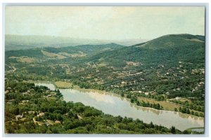 c1960 Aerial View Beaver Lake Asheville North Carolina Vintage Antique Postcard