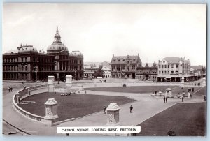 Pretoria South Africa Postcard Church Square Looking West c1910 RPPC Photo