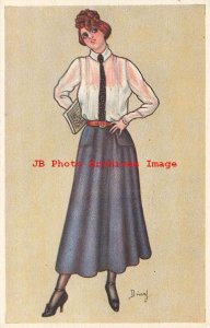 Set of 6 Postcards, Dinaf, URS No 452,Women Wearing Fancy Art Deco Fashion Dress