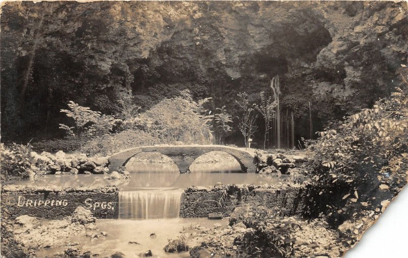 G77/ Dripping Springs Arkansas RPPC 1923 Postcard Siloam Springs Bridge